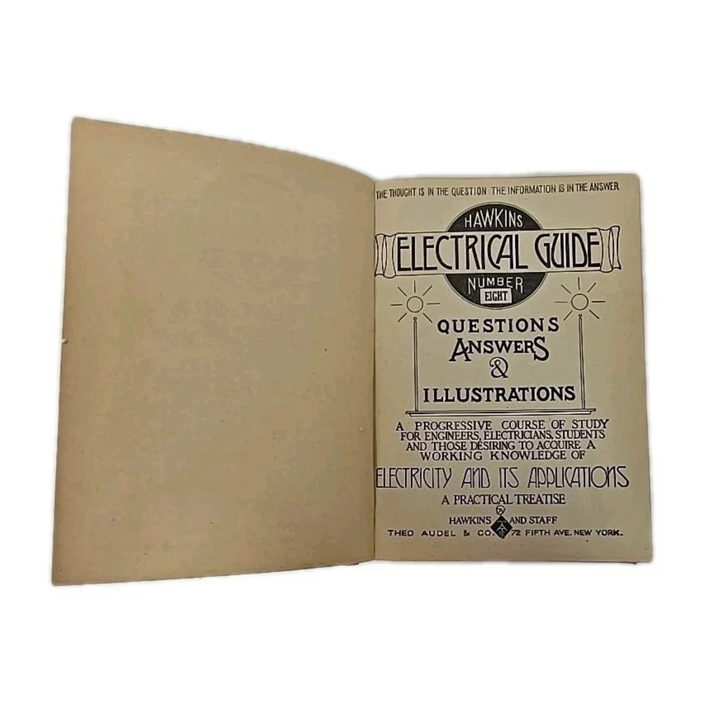 1917 Hawkins Electrical Guide #1 2nd Ed. & Guide #8 2nd Ed.  Lot of 2 Books U113